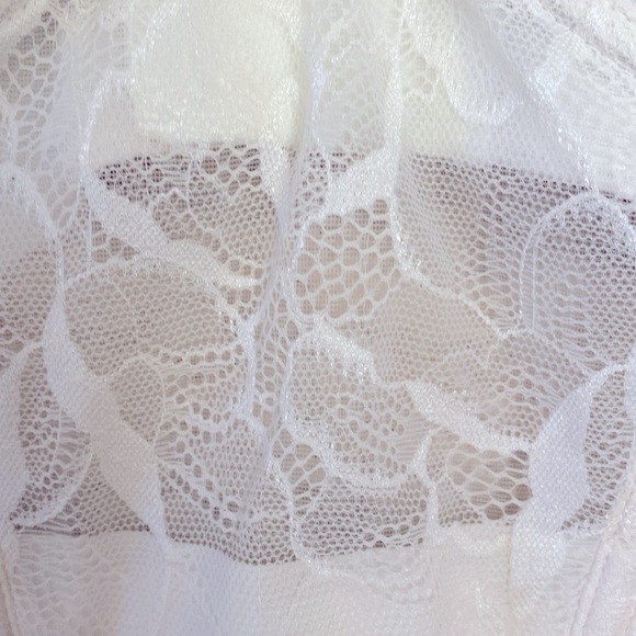 Le Mystere Bustier womens 36G Cream Lace underwire Padded Wedding Event Fancy - Picture 3 of 9